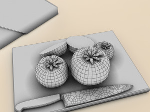 tomatoes and knifes Model 3D