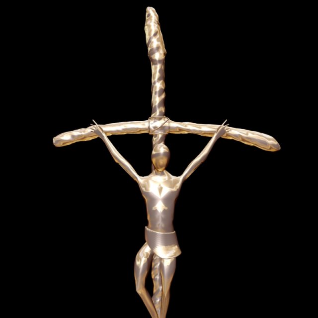 popes crucifix 3D Model .c4d .max .obj .3ds .fbx .stl .blend 