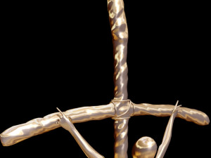 popes crucifix 3D Model