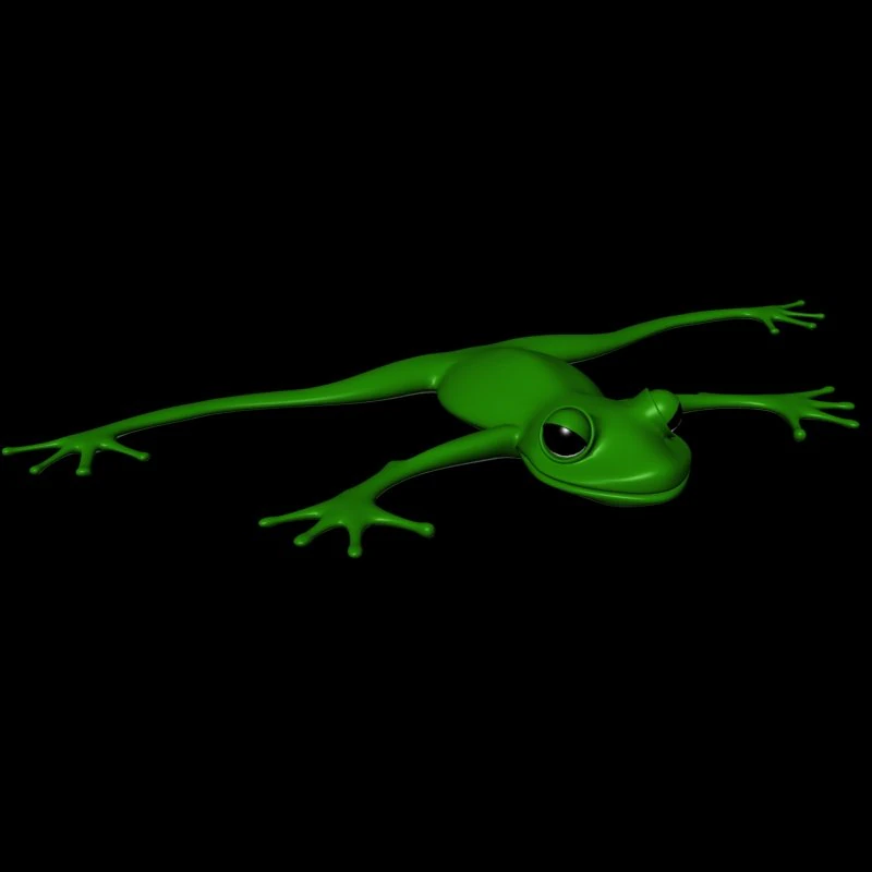 cartoon frog 3D Model .c4d .max .obj .3ds .fbx .stl .blend