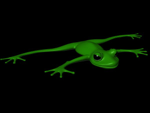 cartoon frog Model 3D