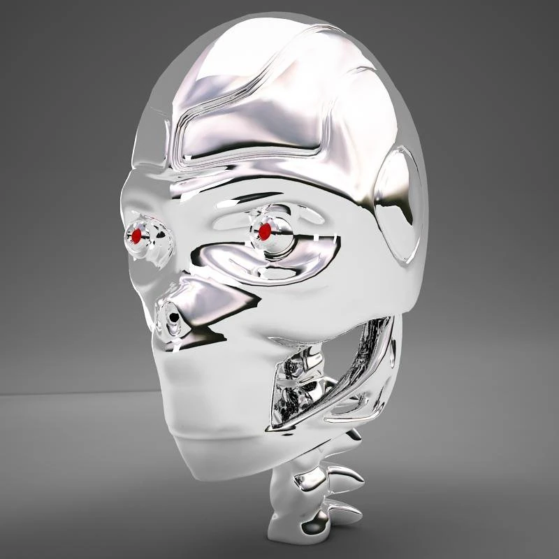 robot head 3D Model .c4d .max .obj .3ds .fbx .stl .blend 