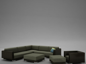 sofa patio 4 3D Model