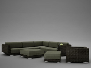sofa patio 4 Modello 3D