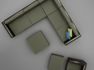 sofa patio 4 Modello 3D