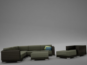 sofa patio 4 Modello 3D