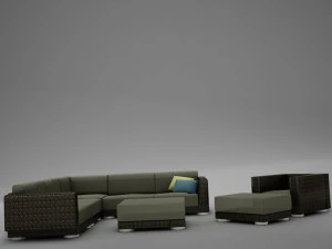 ソファパティオ4 3Dモデル