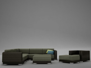sofa patio 4 Modello 3D