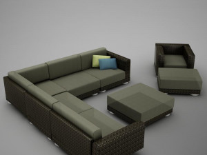 sofa patio 4 Modello 3D