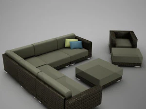 ソファパティオ4 3Dモデル