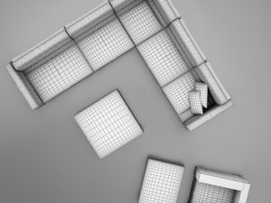 sofa patio 4 Modello 3D