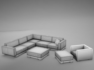 sofa patio 4 Modello 3D