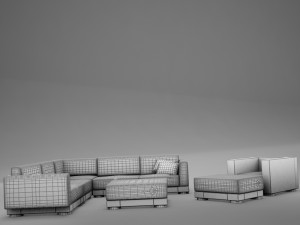 sofa patio 4 Modello 3D