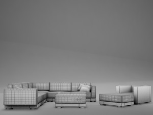 sofa patio 4 Modello 3D