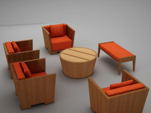 tropical living room 001 3D-Modell