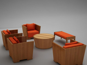tropical living room 001 3D-Modell