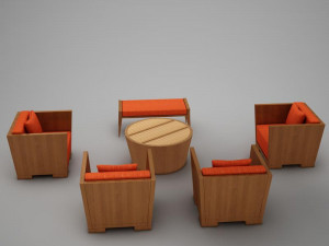 tropical living room 001 3D-Modell