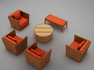 tropical living room 001 3D-Modell