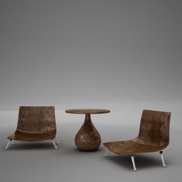 table chairs tropical 3D Model .c4d .max .obj .3ds .fbx .stl .blend 