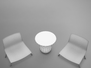 table chairs tropical 3D Model