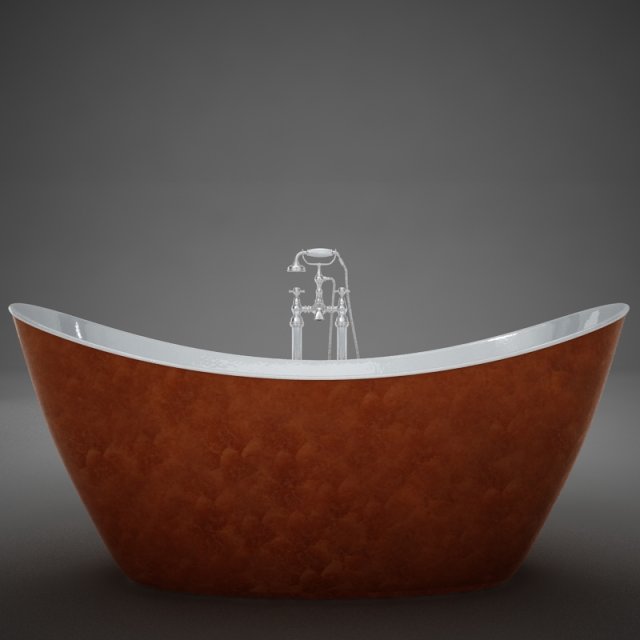 heritage hylton copper bath 3D मॉडल .c4d .max .obj .3ds .fbx .stl .blend 