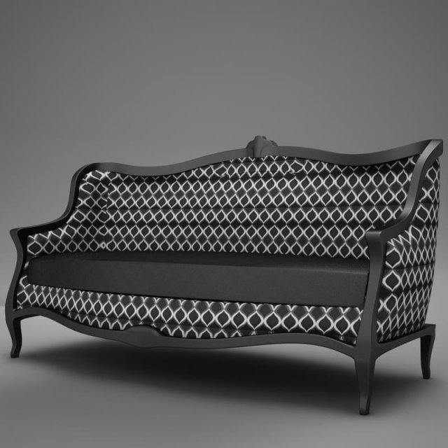 old modern club sofa 3D Model .c4d .max .obj .3ds .fbx .stl .blend 