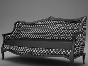 vecchio divano club moderno Modello 3D