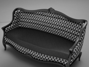 old modern club sofa 3D Model