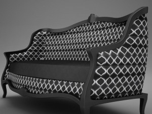 old modern club sofa 3D Model