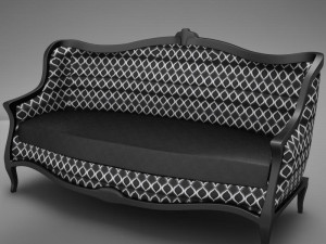 old modern club sofa 3D Model