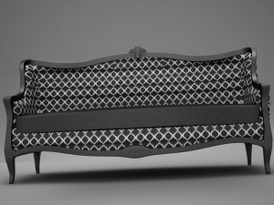 old modern club sofa 3D Model
