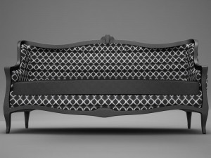 old modern club sofa 3D Model