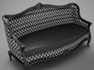 old modern club sofa 3D Model