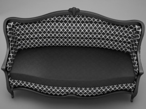 old modern club sofa 3D Model