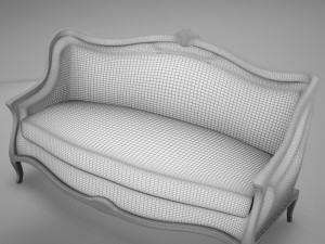 old modern club sofa 3D Model