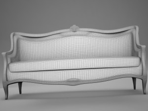 old modern club sofa 3D Model