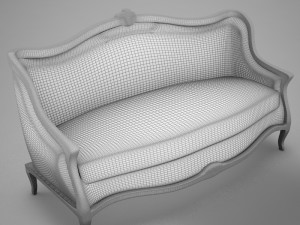 old modern club sofa 3D Model