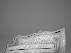 old modern club sofa 3D Model