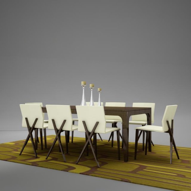 comedor Modelo 3D .c4d .max .obj .3ds .fbx .stl .blend 