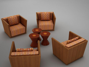 tropical living chair modern tropic2 Modèle 3D