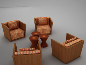 tropical living chair modern tropic2 3Dモデル