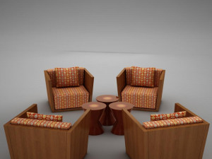 tropical living chair modern tropic2 3Dモデル