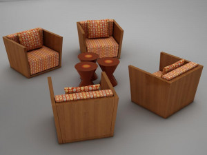 tropical living chair modern tropic2 3Dモデル
