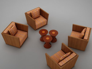tropical living chair modern tropic2 3Dモデル