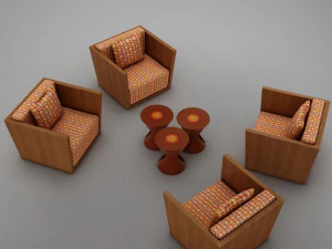 tropical living chair modern tropic2 3D Model