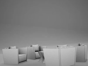 tropical living chair modern tropic2 3D Model