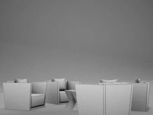 tropical living chair modern tropic2 3D Model