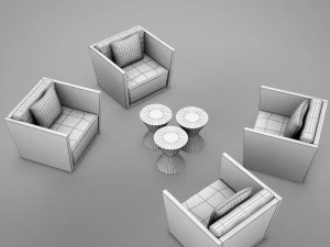 tropical living chair modern tropic2 3D Model
