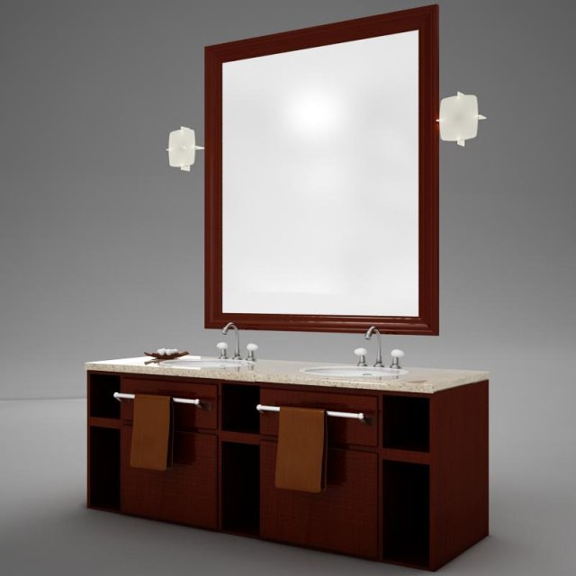 high def bathroom sink collection Modelo 3D .c4d .max .obj .3ds .fbx .stl .blend 