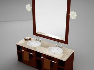 high def bathroom sink collection 3D Model